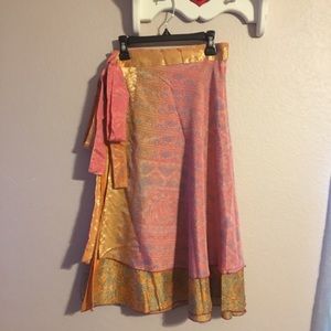 Earthbound Silk Wrap Skirt